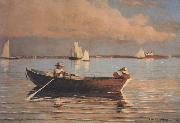 Winslow Homer Gloucester Harbor (mk44) Sweden oil painting artist